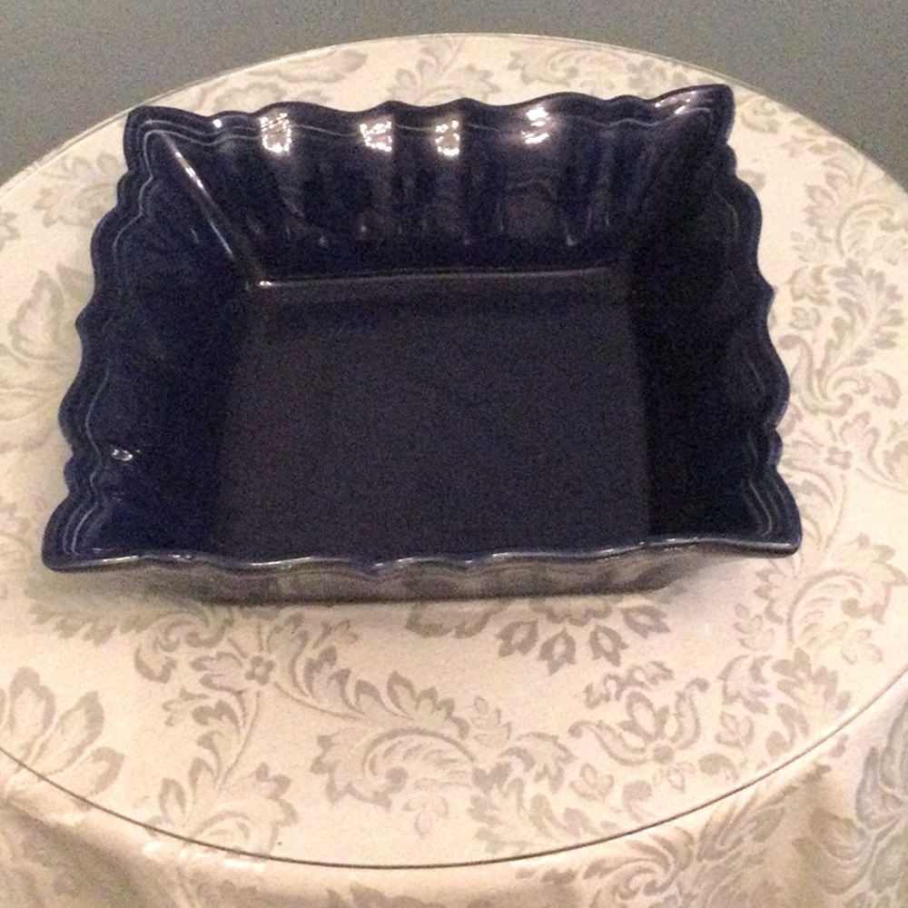 Sur La Table Cobalt Blue Scalloped Serving Dish